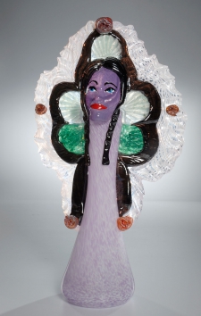 Violet Queen Mardi Gras Indian Vase / Main Image